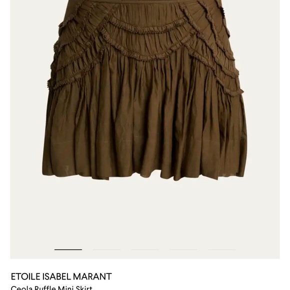Brown Tiered Ruffle Mini Skirt - Picture 6 of 8